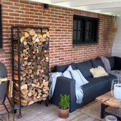 Haardhout opslag Uppsala | Staal 33.7 mm | Wiel | DIY