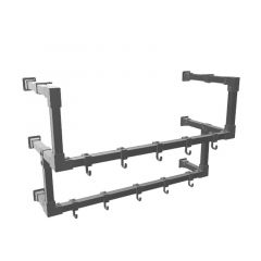 Kapstok Bradford | Vierkant Zwart 25x25 mm | Wand | DIY