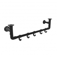 Kapstok Glasgow | Zwart 33.7 mm | Wand | DIY