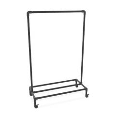 Kledingrek Montreuil | Zwart 33.7 mm | Wiel | DIY