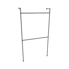 Kledingrek Rennes | Zwart 26.9 mm | Vloer/Wand | DIY