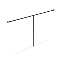 Kledingrek Nantes | Zwart 33.7 mm | Staand | DIY