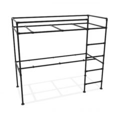 Hoogslaper met bureau Zermat | Zwart 33.7 mm | Voet | DIY