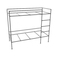 Hoogslaper met bureau Zermat | Zwart 33.7 mm | Voet | DIY