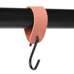 S-haak met lus | Old pink (suede)