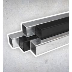 Vierkant Staal Zwart - 25x25 mm