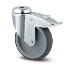 Zwenkwiel 100mm met rem