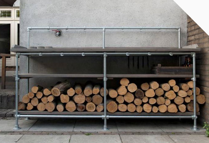 Houthaardopslag maken van Steigerbuis (TIP)